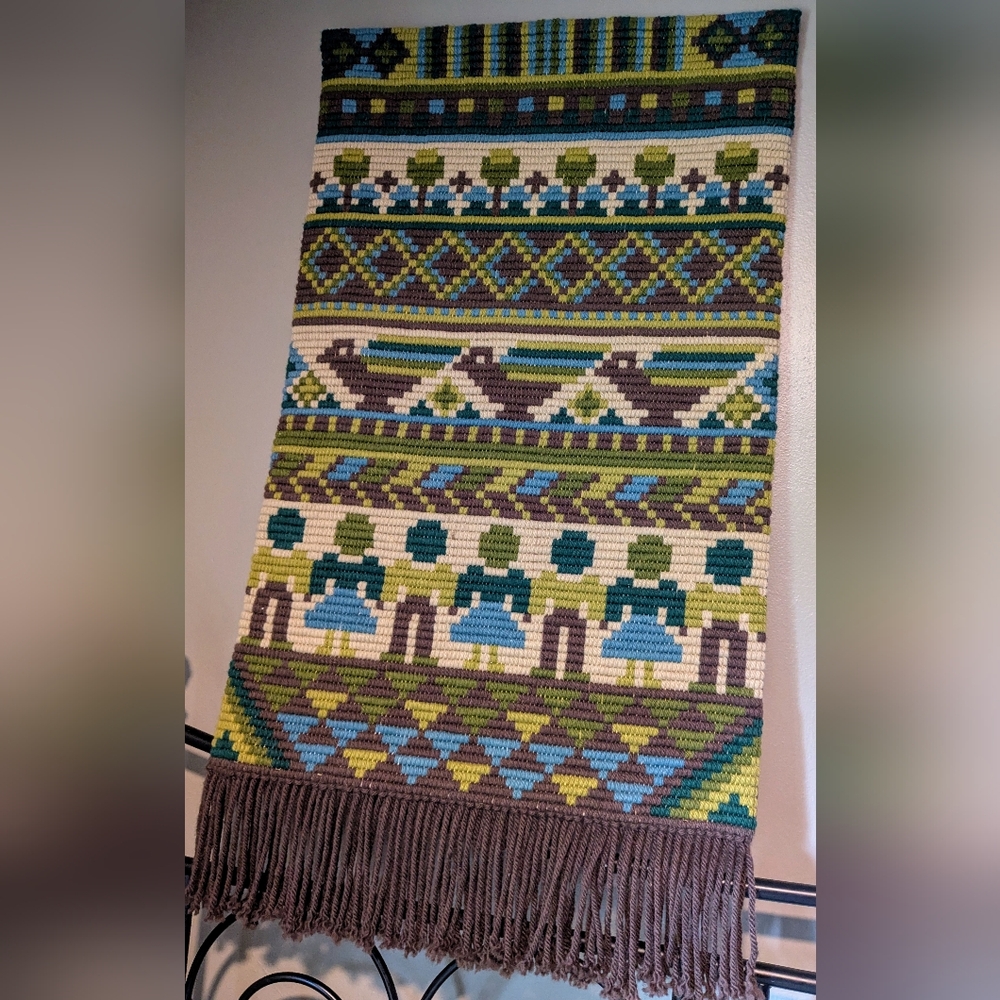 Handcrafted Geometric Wall Hanging - Multicolor